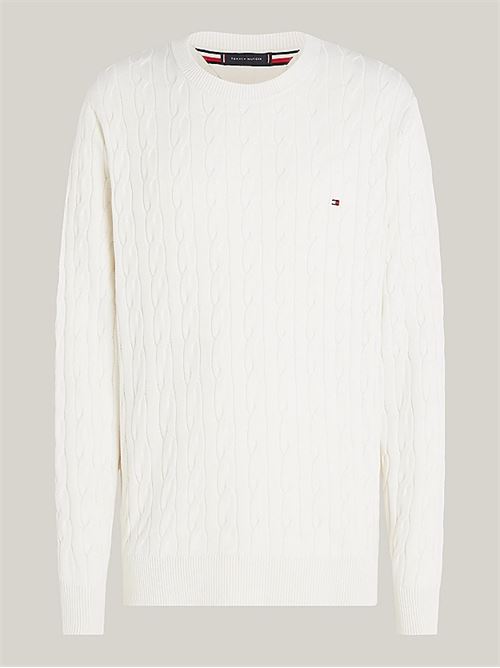 classic cotton cable crew neck TOMMY HILFIGER | MW0MW33132YBI